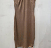 Sheri Bodell - Women's Mock Neck One Shoulder Sequined Midi Dress