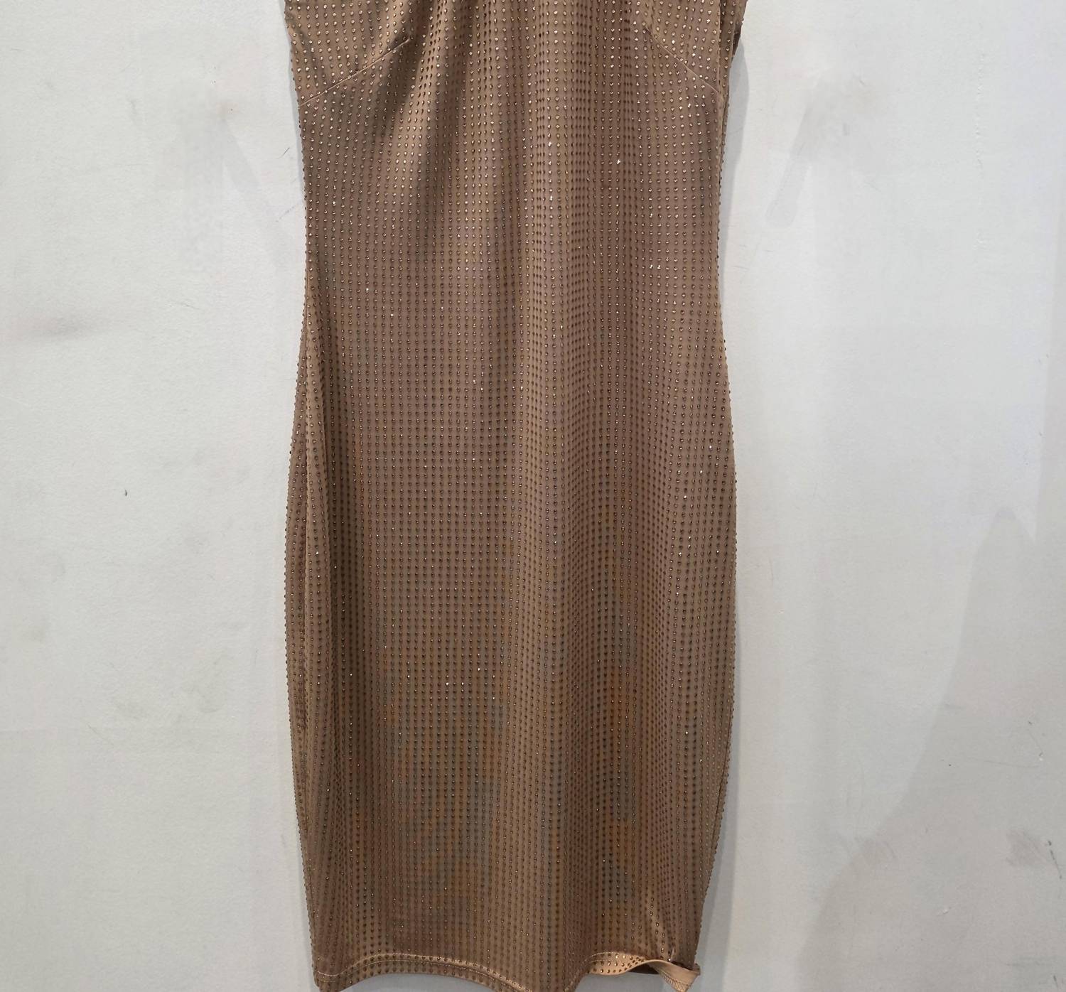 Sheri Bodell - Women's Mock Neck One Shoulder Sequined Midi Dress