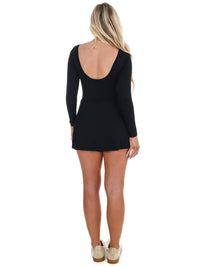 Kimberly C In Passing Long Sleeve Wrap Tie Dress in passing long sleeve wrap tie dress in black - women's dress - view 5