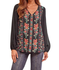Andree By Unit - Floral Embroidered Blouse