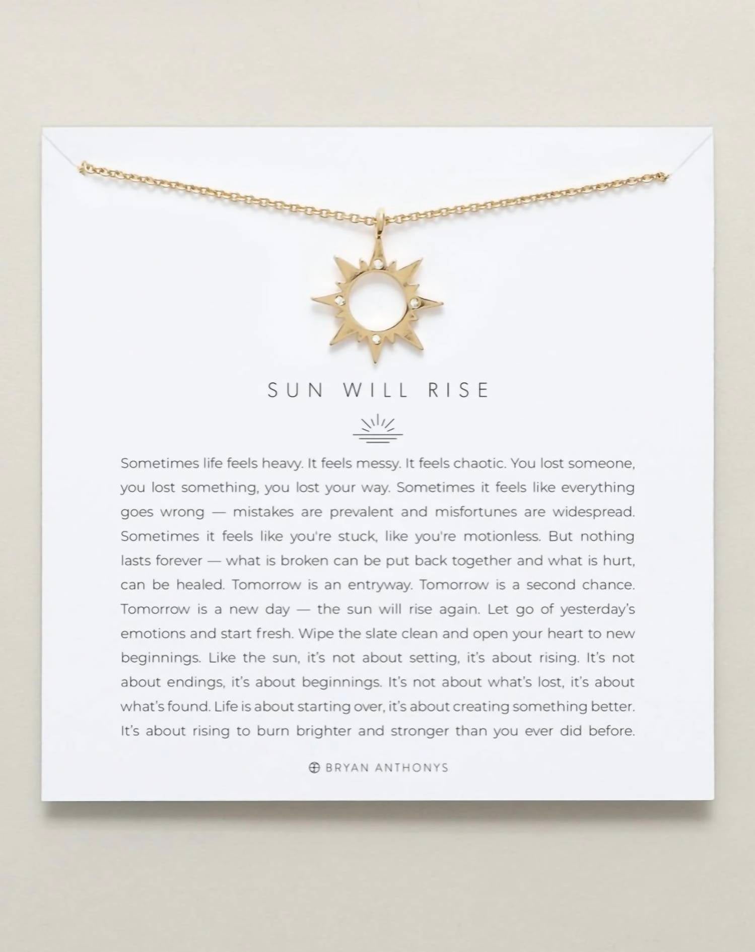 Bryan Anthonys - Sun Will Rise Necklace
