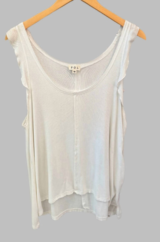 Pol - Pol Ruffled Sleeveless Top
