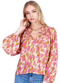 Joy Joy - Elastic Neck Peasant Blouse