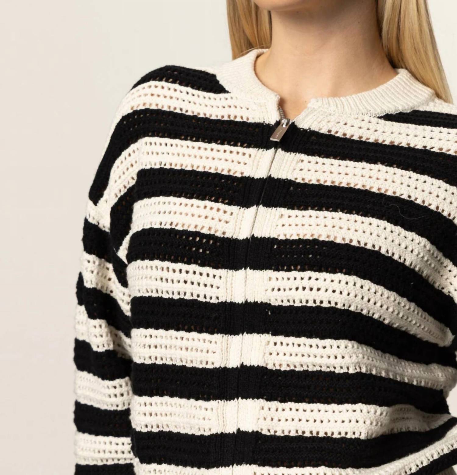 Sanctuary - Open Knit Bomber Jacket
