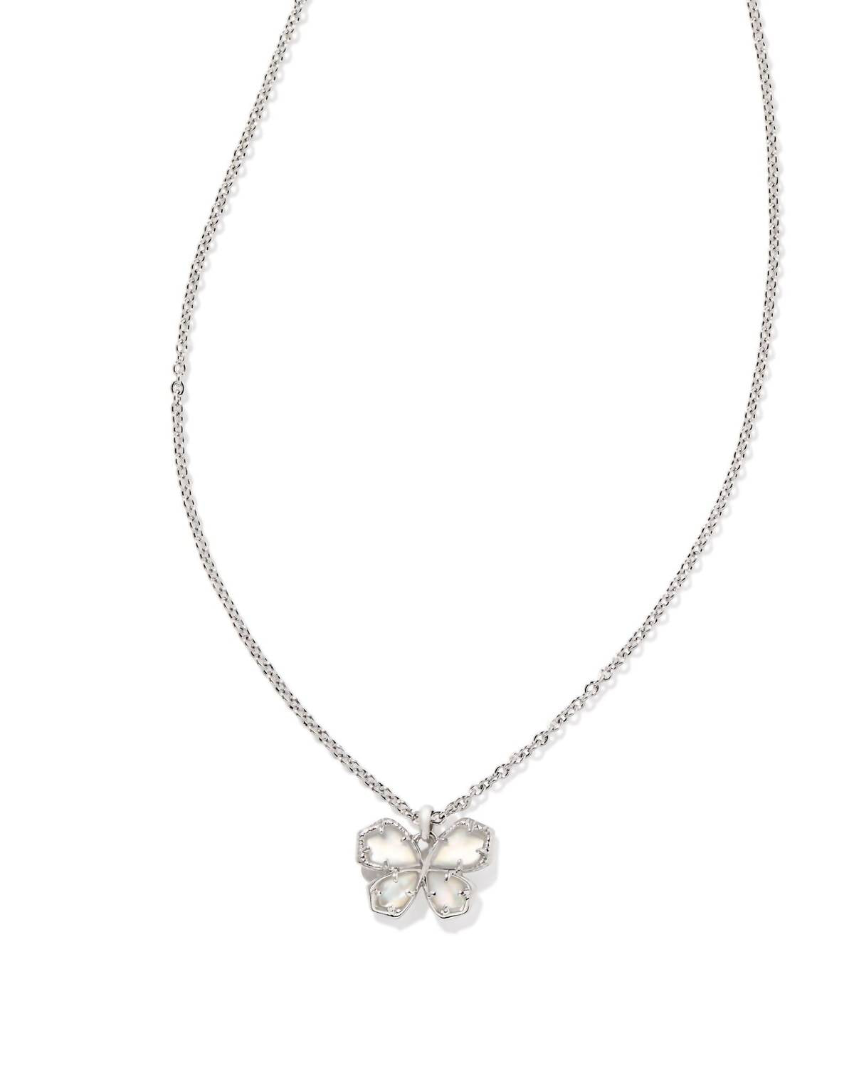 Kendra Scott Women's Mae Butterfly Short Pendant Necklace in silver - women's jewelry