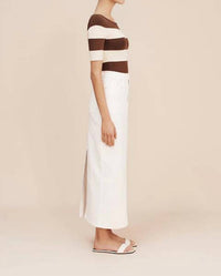 POSSE Harvey Pencil Skirt in vintage white - women's skirt - alternate view