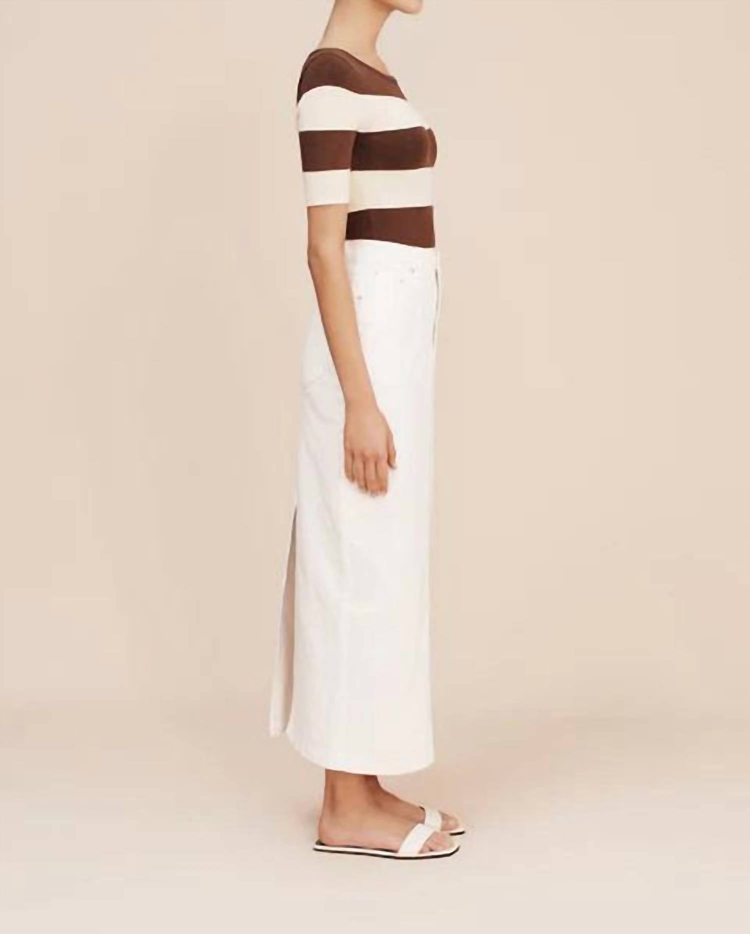 POSSE Harvey Pencil Skirt in vintage white - women's skirt - alternate view