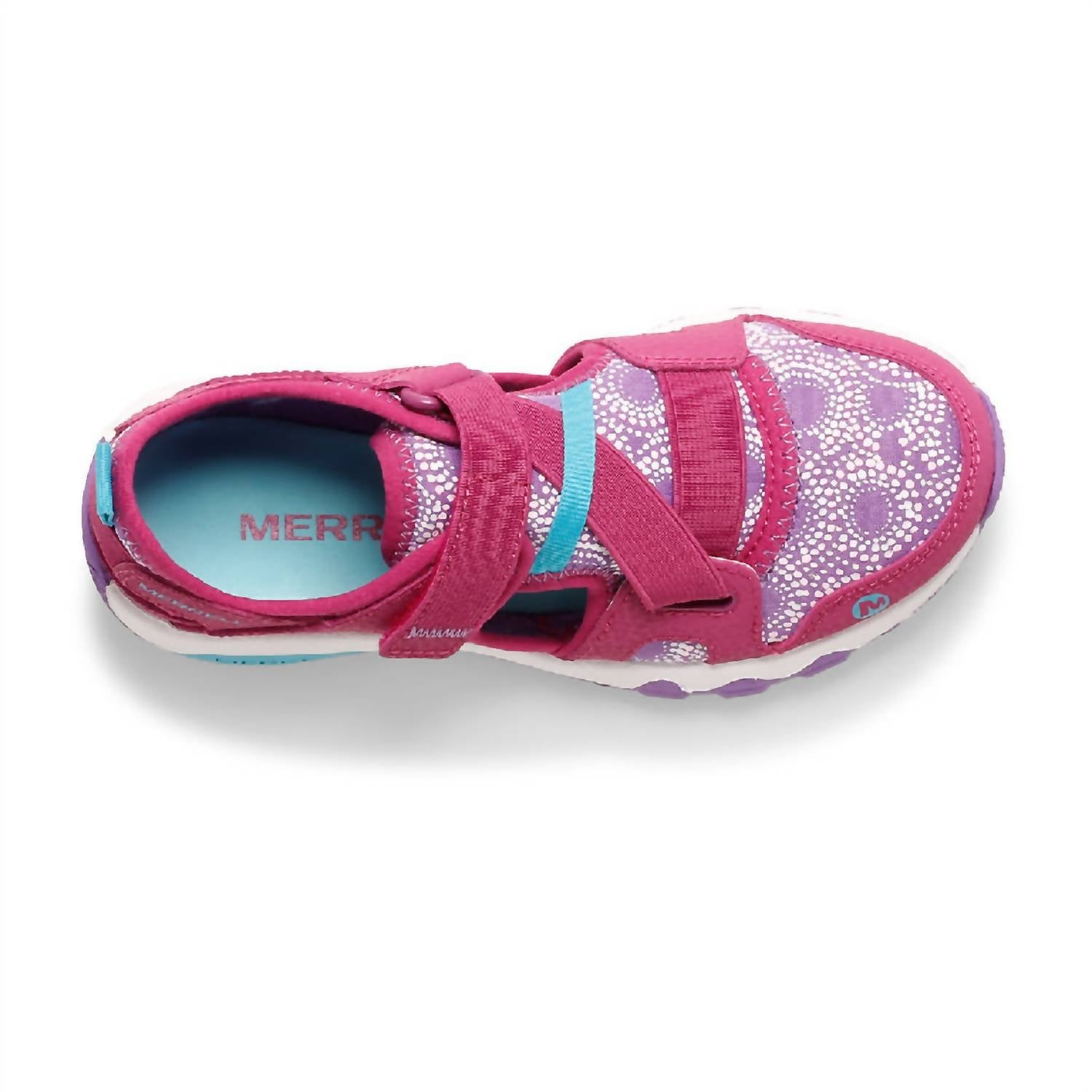 MERRELL Toddlers' Hydro Free Cross Strap Shoes in fuchsia - kids' sneaker - alternate view