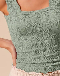 So Me - Floral Jacquard Seamless Tank Top
