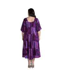 On The Plus Side - Round Neck Short Sleeve Ojai Dress - Plus Size