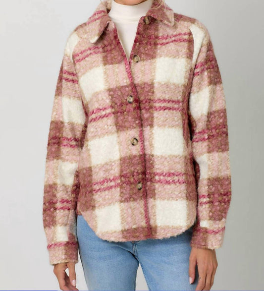 Mystree - Plaid Button Down Shacket