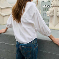 Nation LTD Amelia Ruffle Shirt in porcelain - women's blouse - view 7