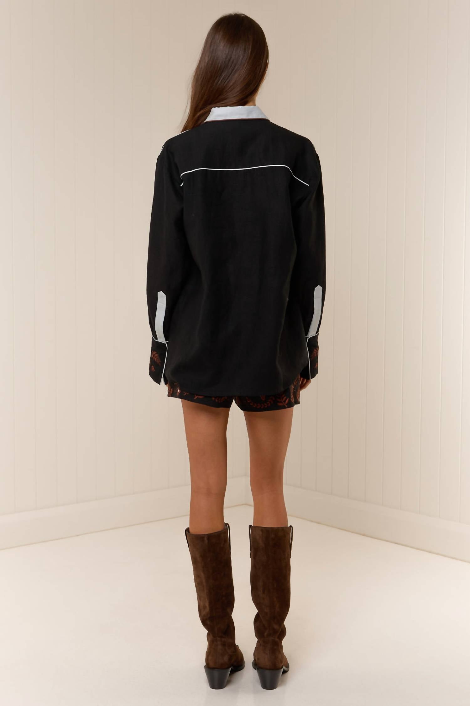 Palm Noosa - Rosewood Button-down Shirt