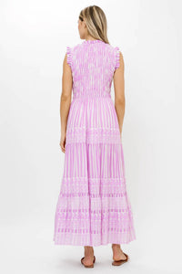 Oliphant - Sleeveless Smocked Maxi Dress