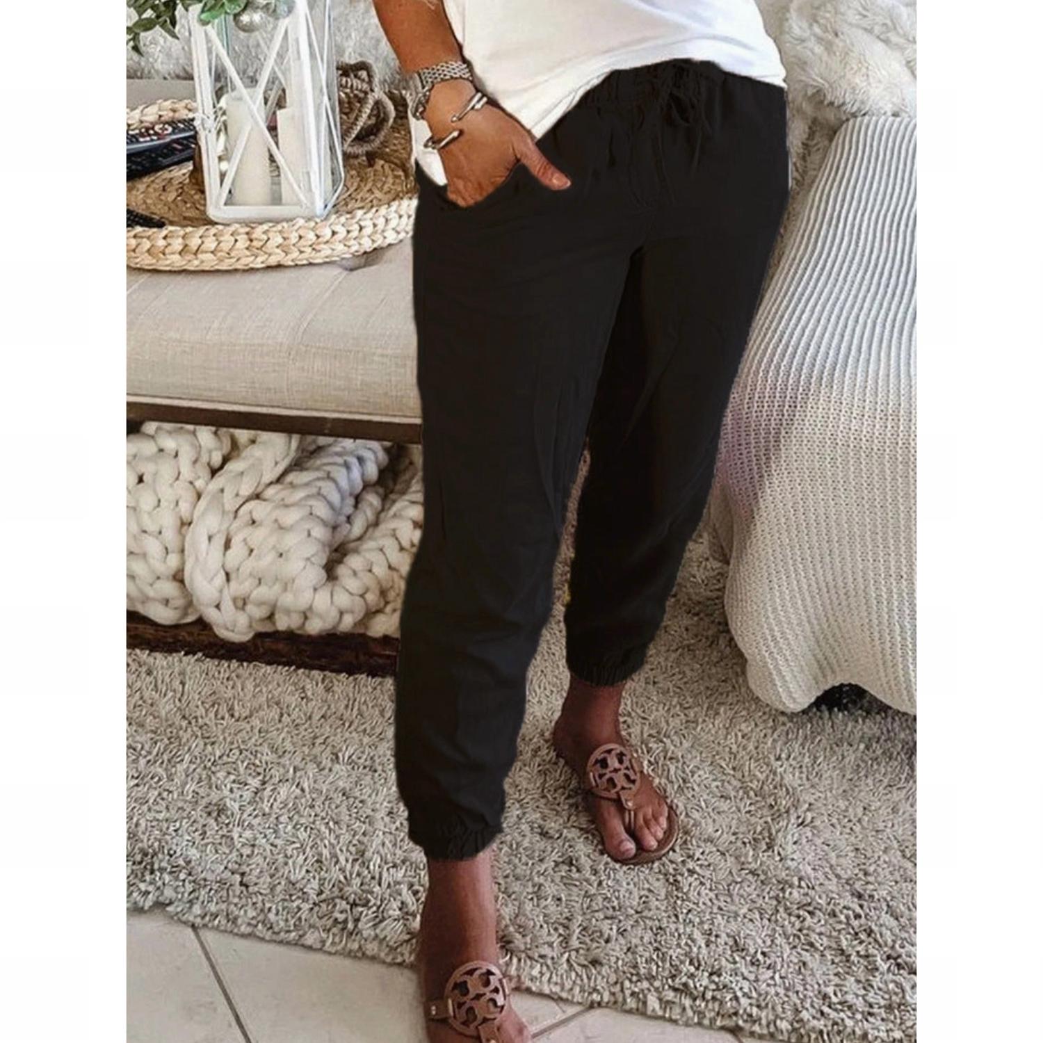 Sweetkama Casual Jogger Pants in black - women's pants - detail view