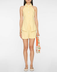 Veronica Beard Orlinda Colared Vest in chamomile - women's jacket