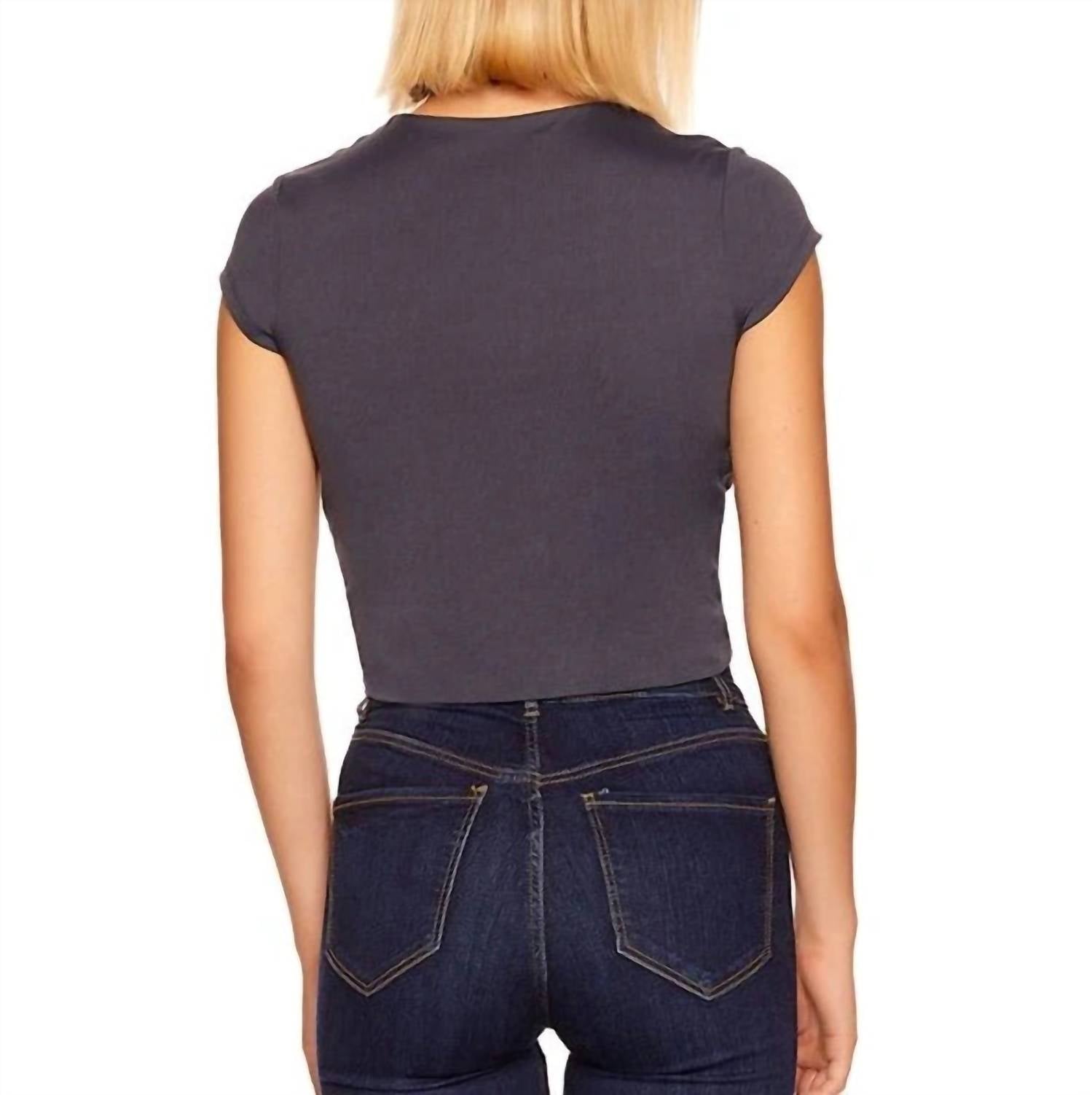 Susana Monaco - Knot Front Short Sleeve Tee