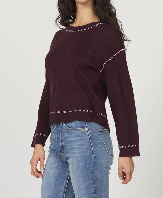 Another Love - Millie Crew Neck Sweater With Contrast Stitching