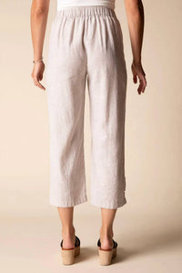 Habitat - Linen Pleat Button Capri Pants