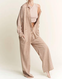 J.Her - Mineralwash Button Down Collar Onesie Jumpsuit
