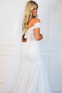 Andrea & Leo Couture - Jolie Off Shoulder Lace Mermaid Wedding Dress