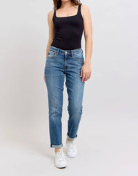 Judy Blue - Women's Isabella Midrise Vintage Wash Boyfriend Jean