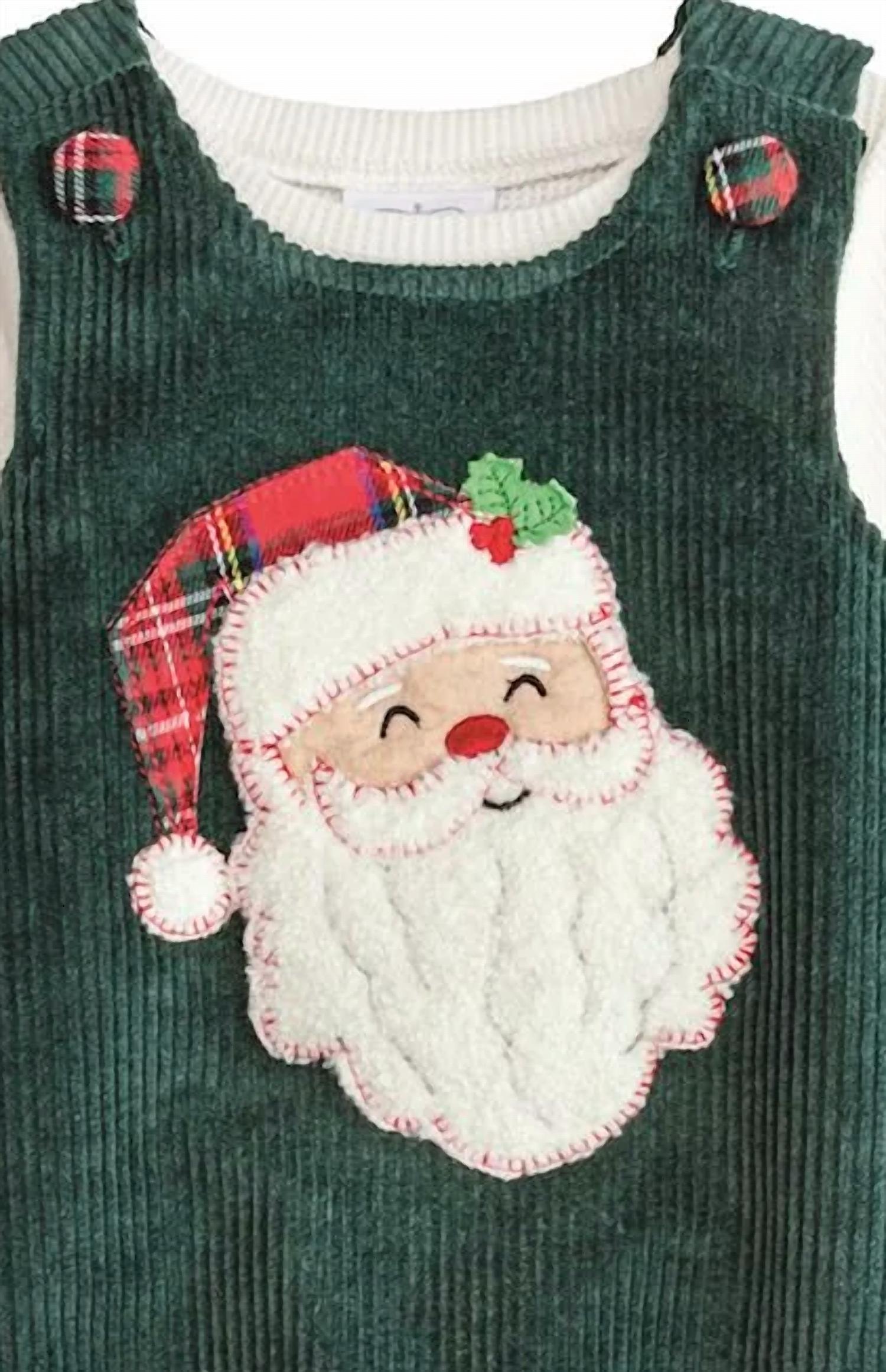 Mudpie - Boys Santa Corduroy Longall Set