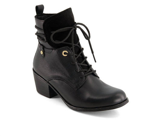 Andrea - Women's Leather Lace Up Ankle Booties