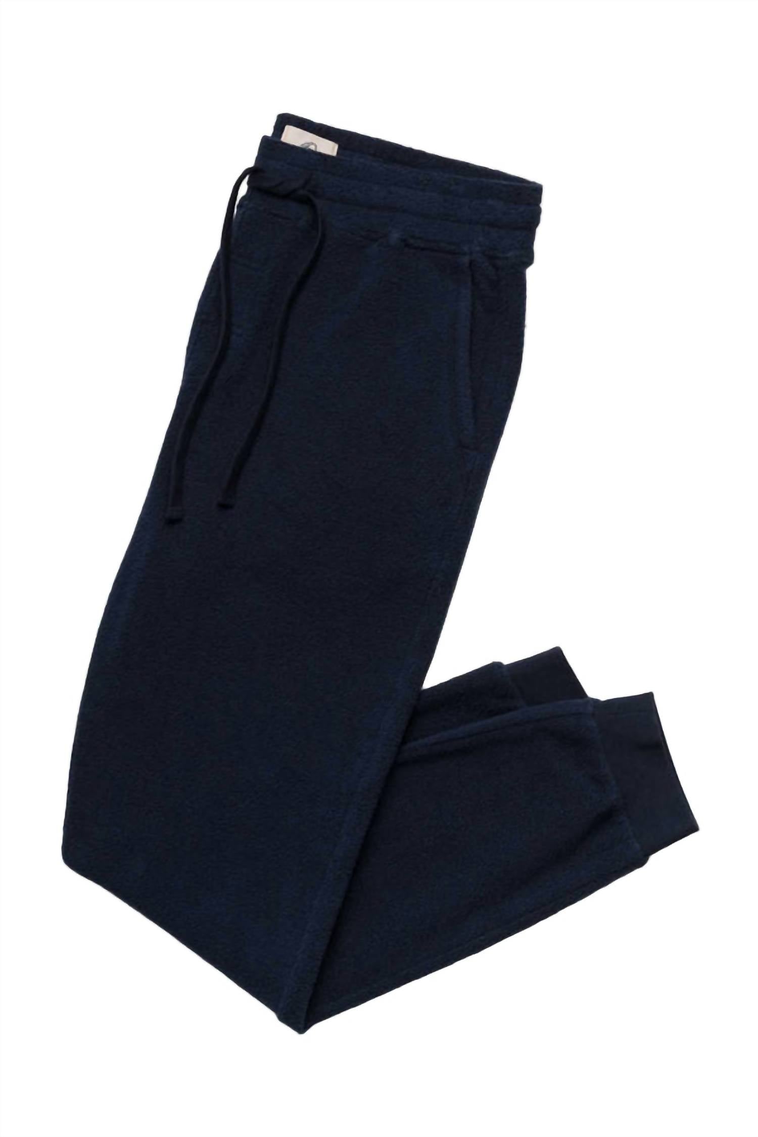 Surfside Supply Men's Jack Fuzzy Fleece Jogger in navy blazer - men's pants - alternate view