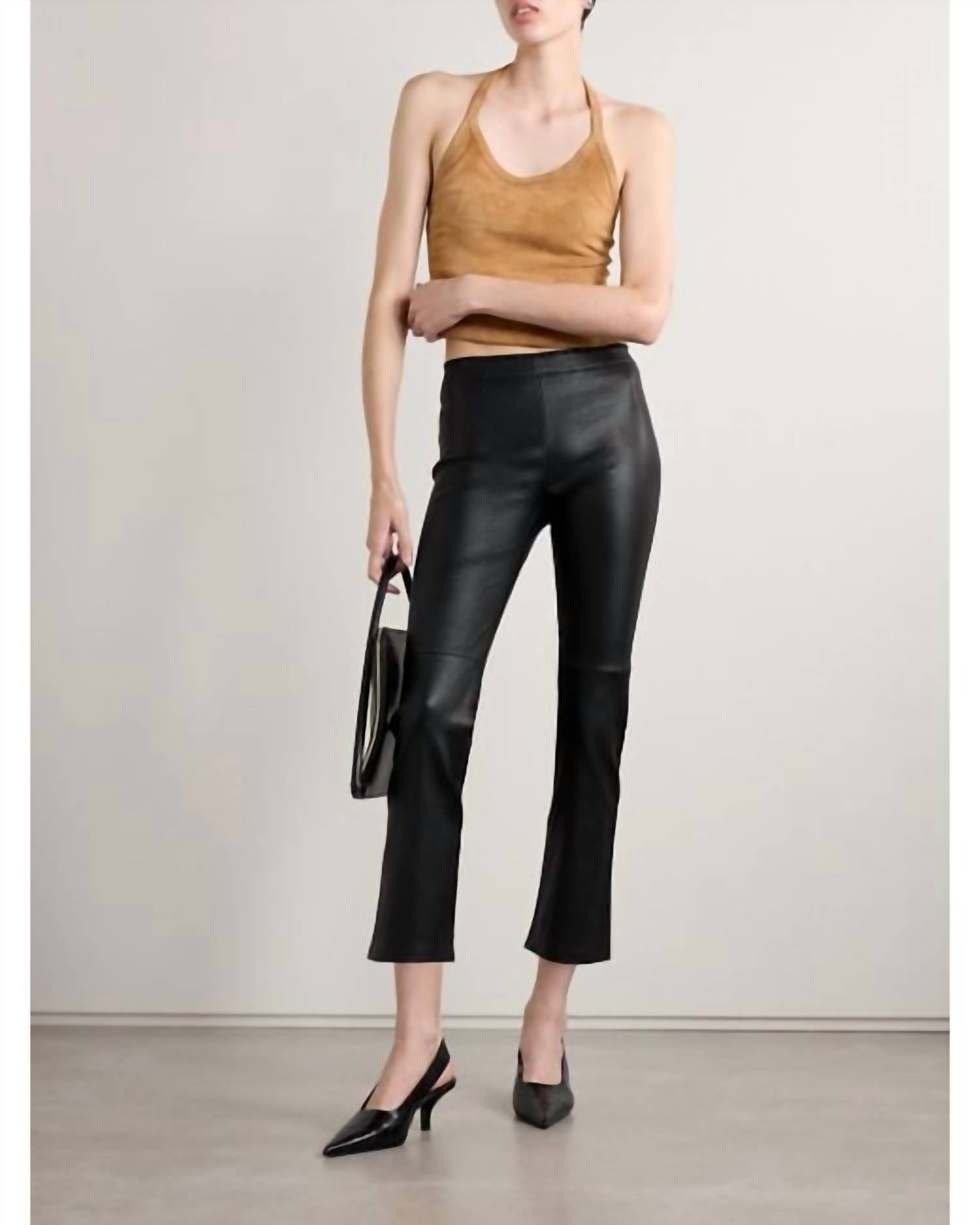 Stouls - Jp Twenty Cropped Leather Flared Pants