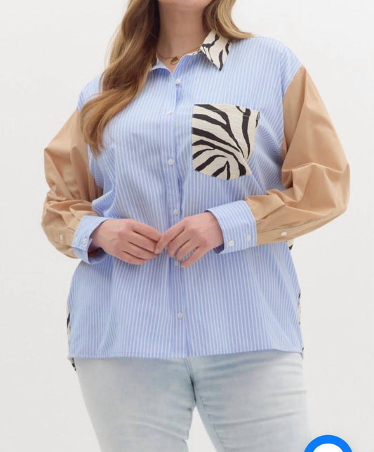 Entro - Multipattern Button Down Shirt