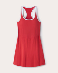 RHONE Course To Court Sport Dress in cabana red - women's dress - detail view