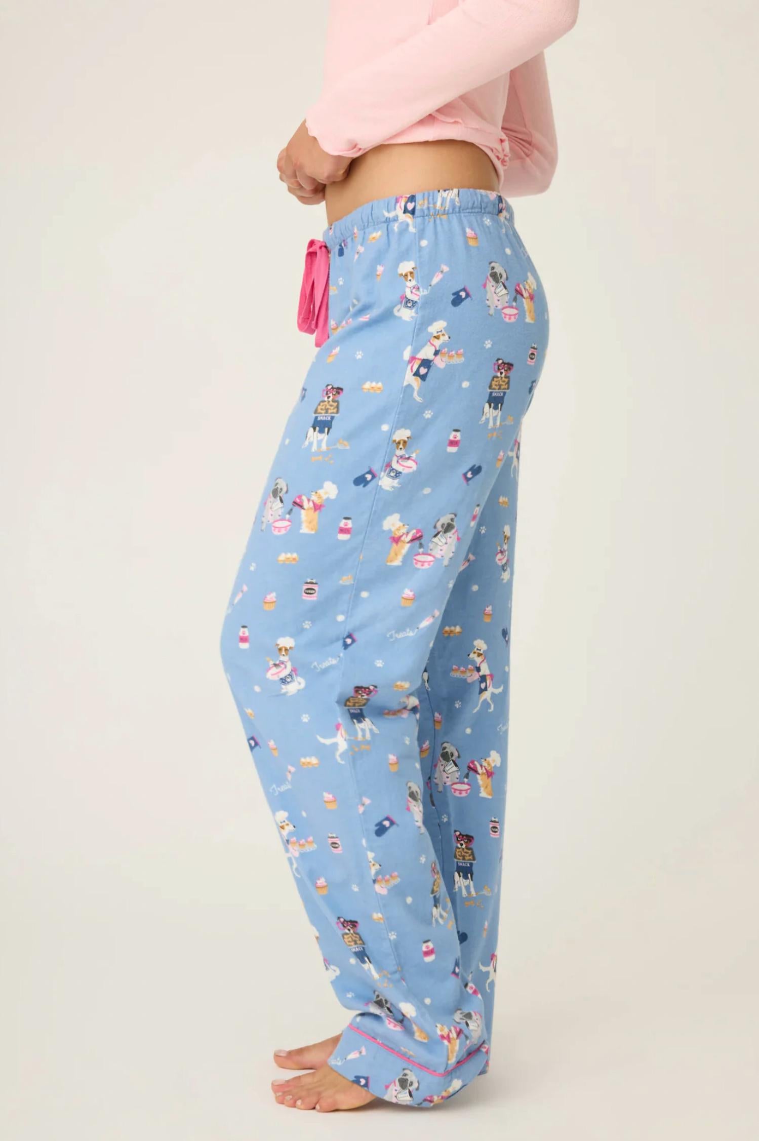 Pj Salvage - Baked Woof Love Dog Print Flannel Pants