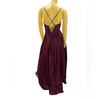 Blondie Nites Elegant Evening Gown in burgundy - women's dress - alternate view