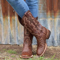 Tanner Mark - Women's Winner Circle Tooled Leather Boots