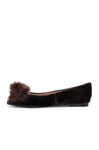 Sam Edelman Women's Raddie Velvet Flat With Pom in dark grey - women's flats - view 5