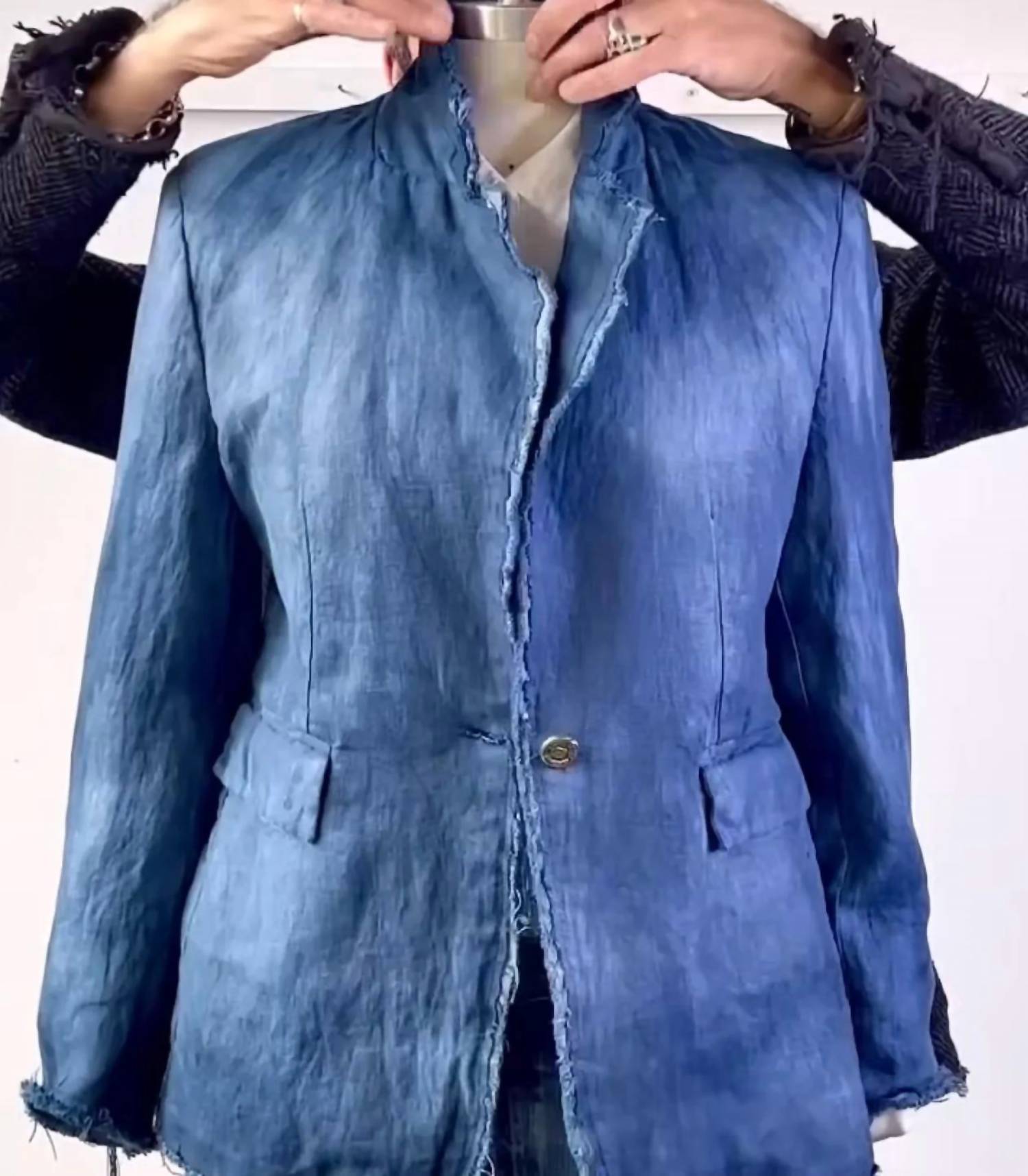 Imp Of The Perverse - Women's Double Dyed Linen One Of A Kind Jacket