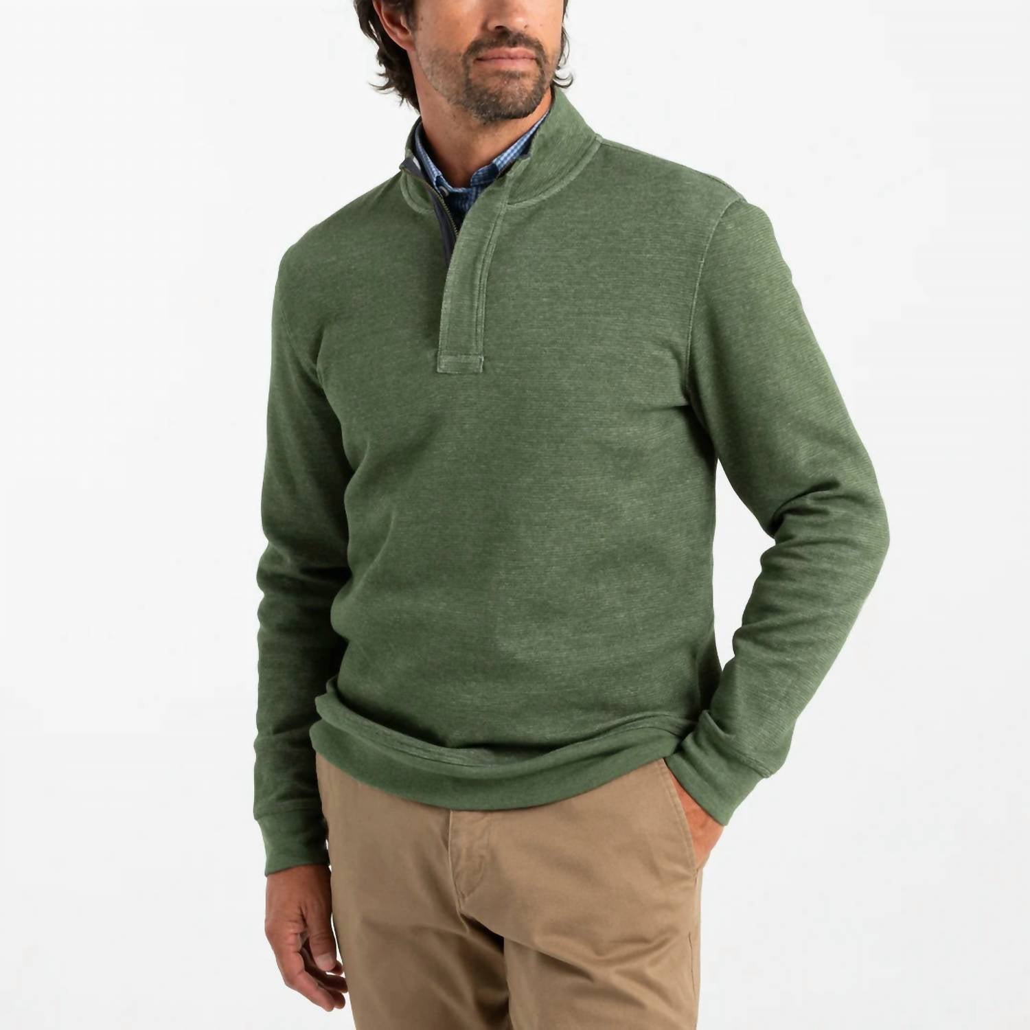 Duck Head - Bearing Pique Performance 1/4 Zip Pullover Sweater