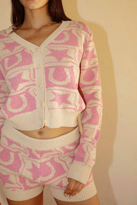 Bailey Rose - Western Cowgirl Sweater Short Set