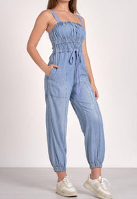 Elan - Shiloh Denim Jumpsuit - Plus