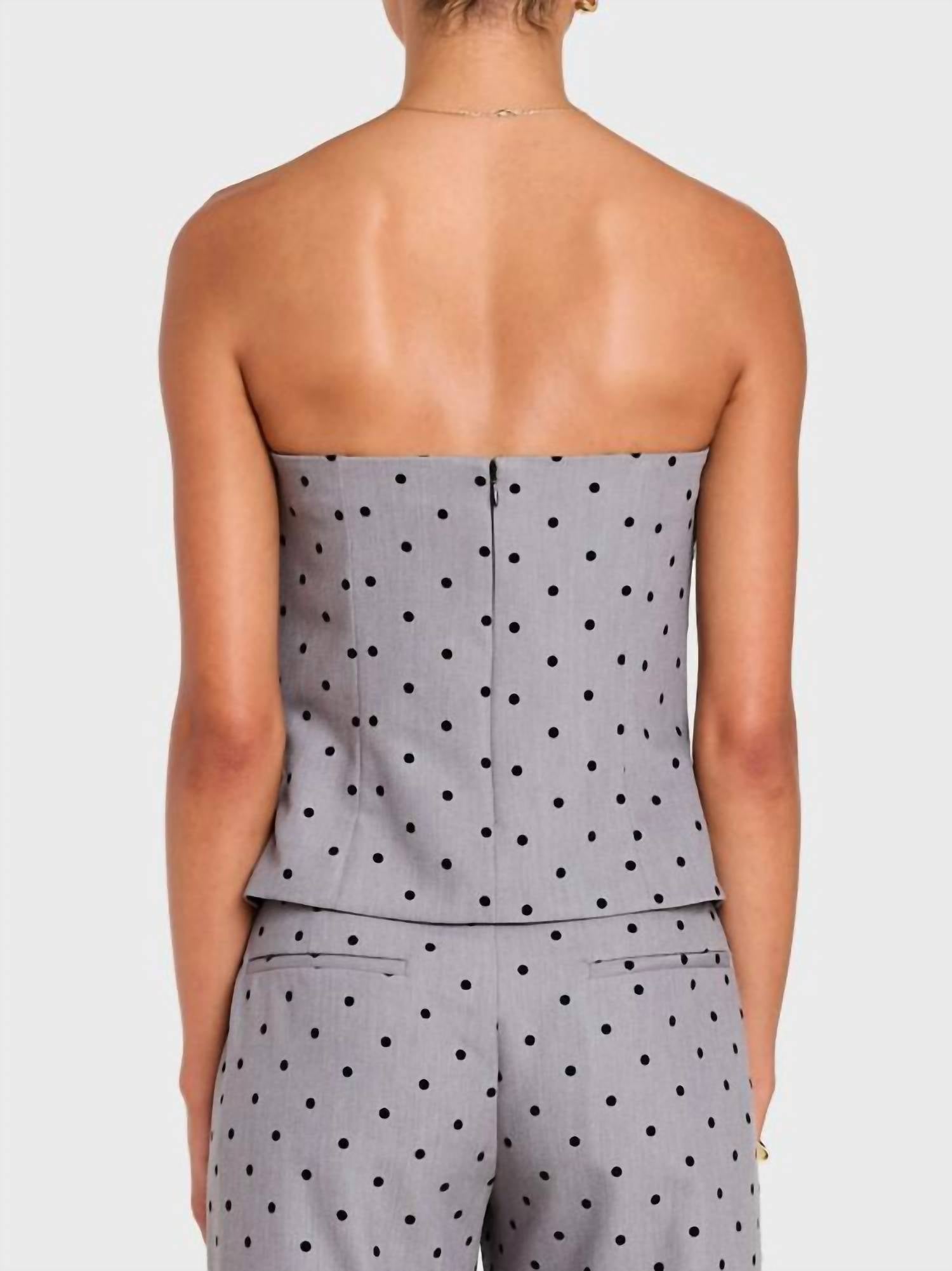 Amanda Uprichard Soho Top in slate - women's blouse - view 4