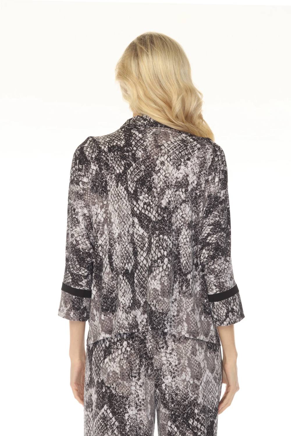 Joseph Ribkoff - Snakeskin Three Quarter Sleeve Top