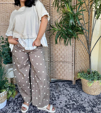 Peach Love - Polka Dot Gypsy Fit Pants