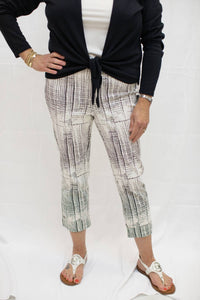 Charlie B - Women's Pull On Cropped Cuffed Pants