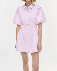 Jonathan Simkhai - Cleo Balloon Pintuck Mini Dress