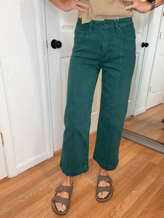 Risen - Eve Wide Leg Cropped Denim Jeans