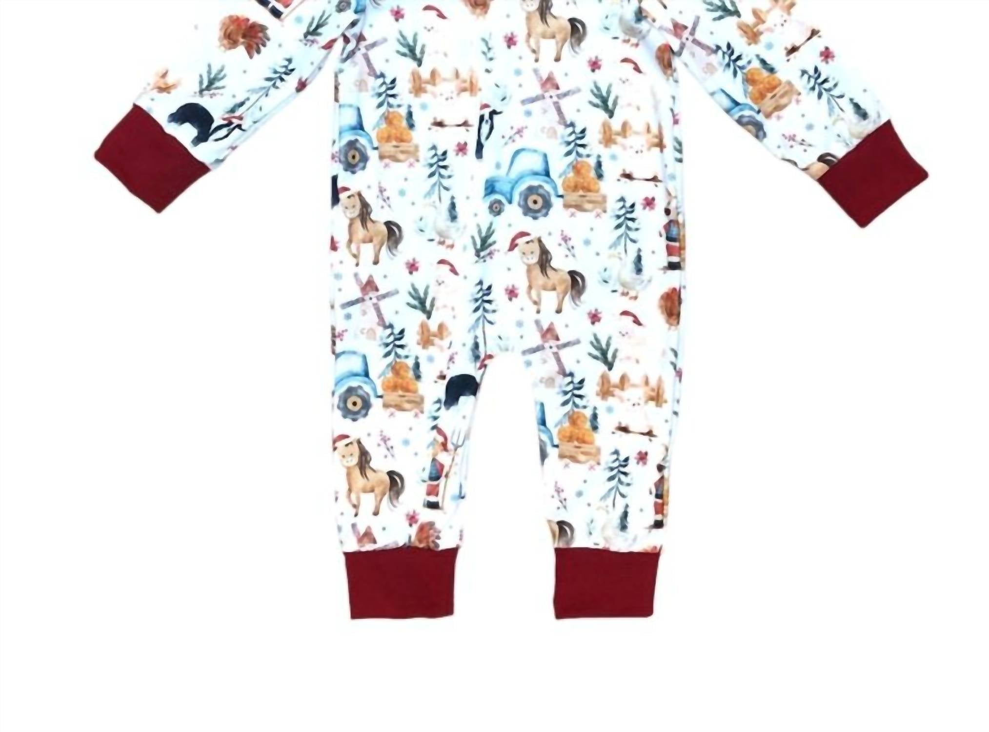 Melina & Me - Kid's Christmas Farm Romper