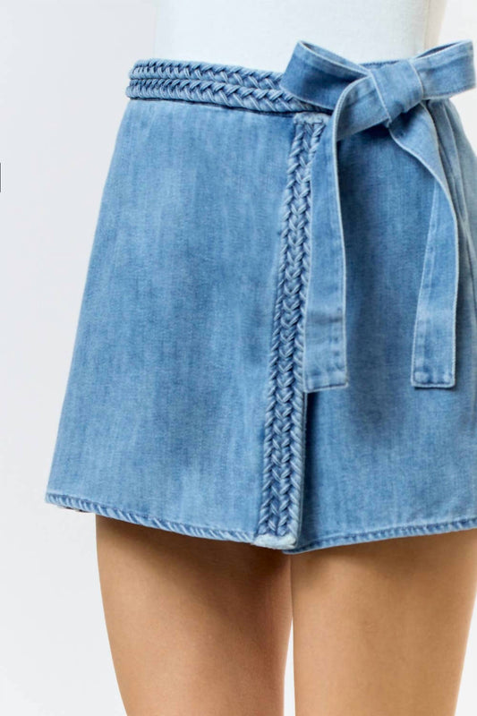 Lalavon - Braided Denim Skort