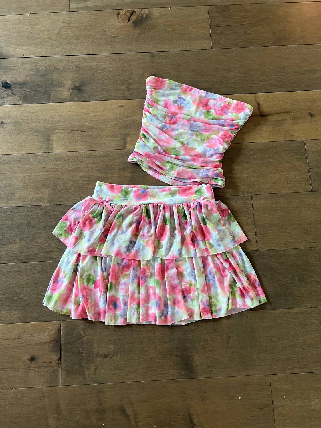 Flowers By Zoe - Girl's Watercolor Skirt Set