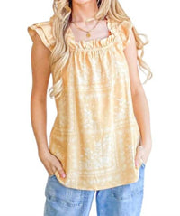 And The Why - There She Goes Flutter Sleeve Top